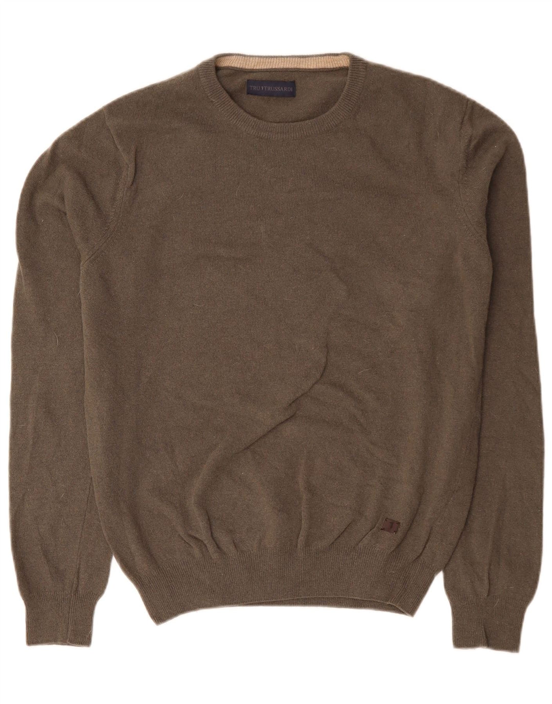 Maglione Uomo Girocollo TRUSSARDI Large in Lana Grigia