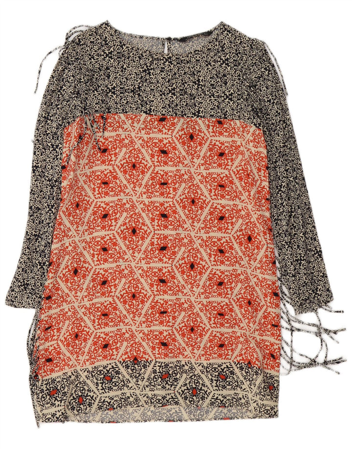 Abito tubino oversize da donna ZARA UK 10 piccolo multicolore