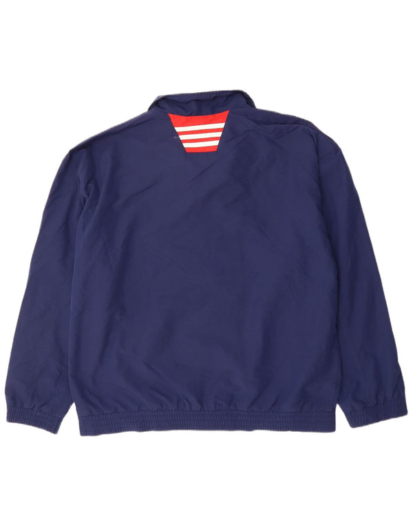 Giacca da tuta da uomo Adidas UK 42/44 Large Blu Navy Poliestere