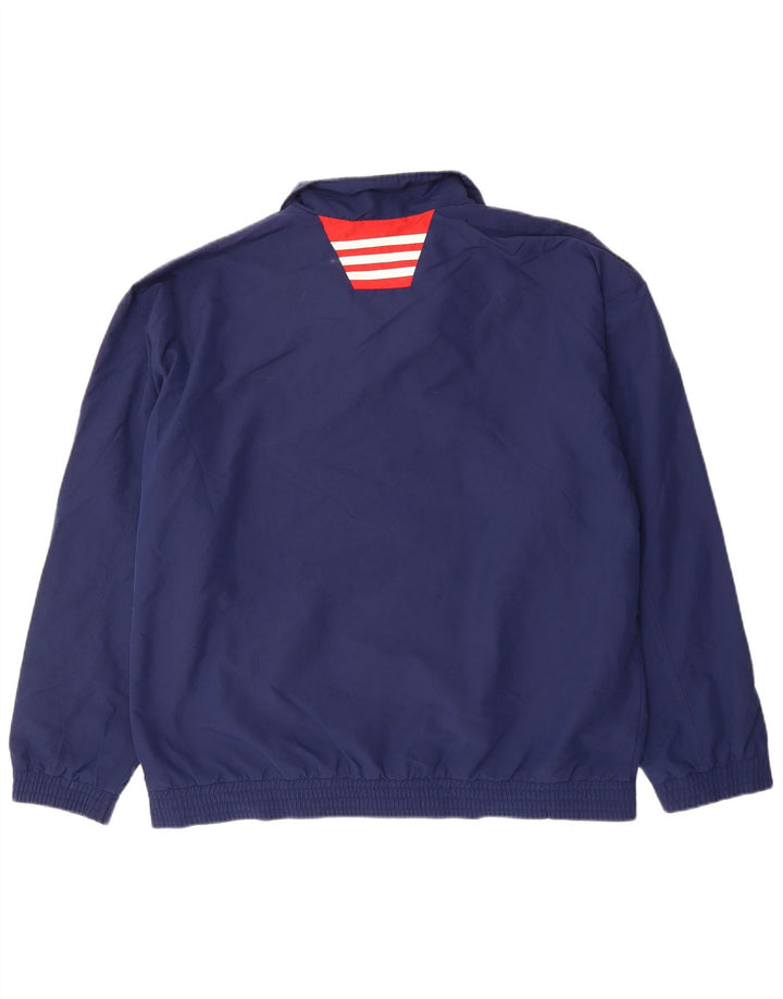 Giacca da tuta da uomo Adidas UK 42/44 Large Blu Navy Poliestere