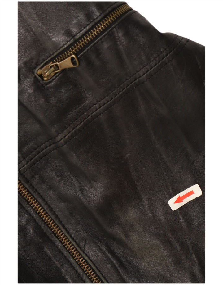 Giacca in pelle da uomo Bulli E Pupe UK 40 grande nera