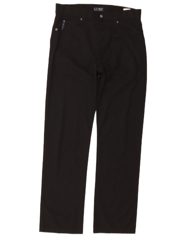 Pantaloni casual slim da donna Armani W30 L30 poliestere nero