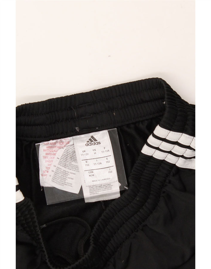 ADIDAS Boys Tracksuit Trousers 11-12 Years  Black Polyester Vintage Adidas and Second-Hand Adidas from Messina Hembry 