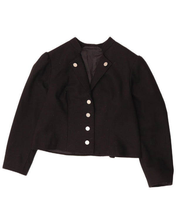 Giacca Bolero vintage da donna UK 14 media nera