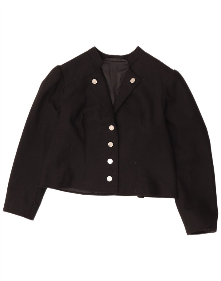 Giacca Bolero vintage da donna UK 14 media nera