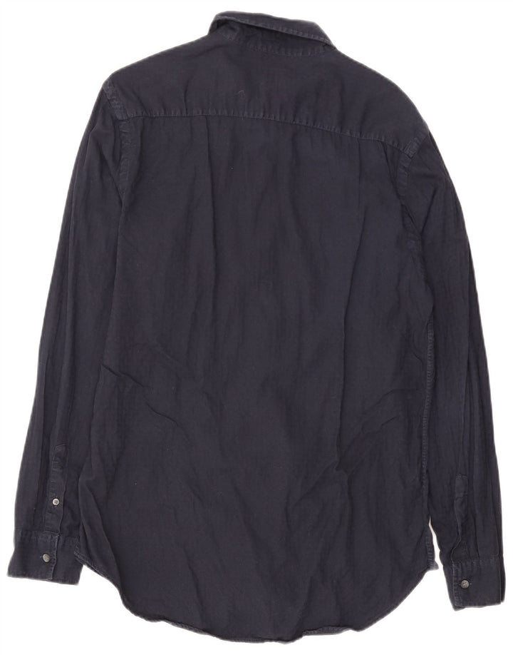 CALVIN KLEIN JEANS Camicia da uomo grande in cotone blu navy