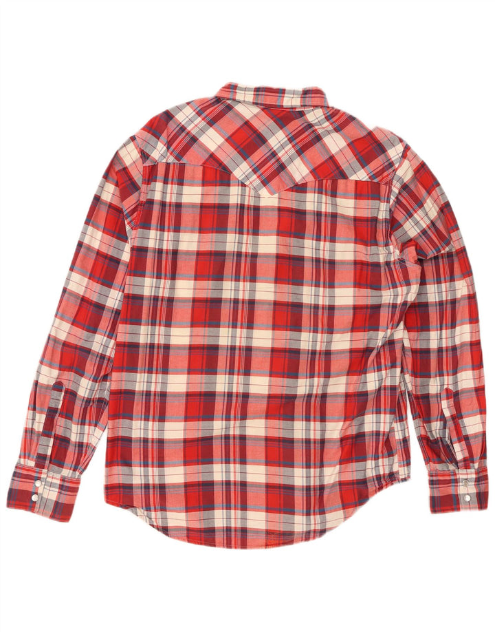 LEVI'S Camicia da uomo in flanella di cotone a quadri rossi grandi
