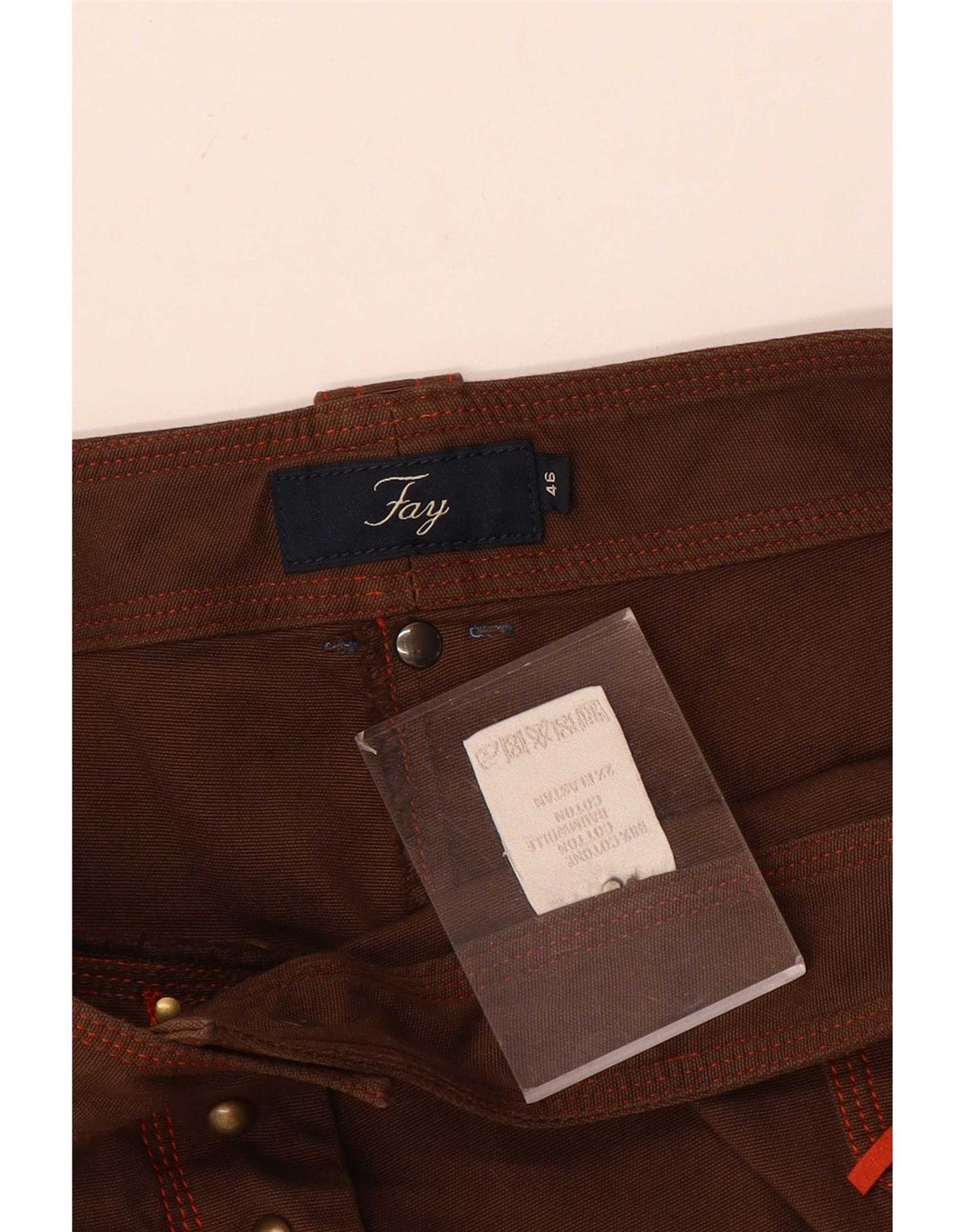 Pantaloncini casual da donna Fay IT 46 Large W32 Marrone Cotone