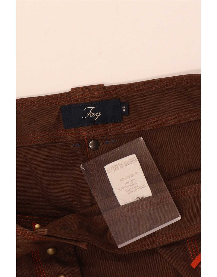 Pantaloncini casual da donna Fay IT 46 Large W32 Marrone Cotone