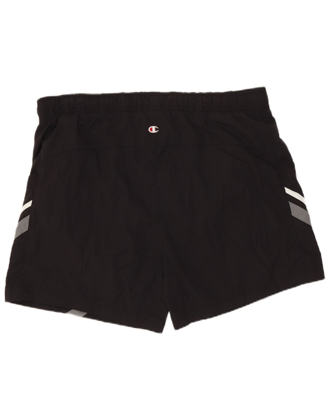 CHAMPION Pantaloncini da bagno da uomo Grandi in poliestere color block nero