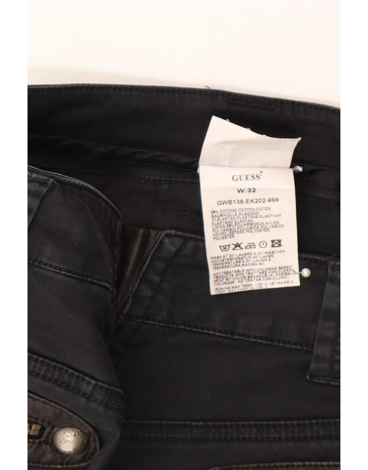 Pantaloni Capri da donna Guess W32 Large in cotone nero