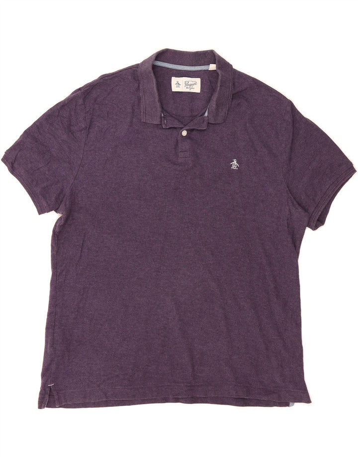 PENGUIN Mens Polo Shirt Large Purple Cotton Vintage Penguin and Second-Hand Penguin from Messina Hembry 