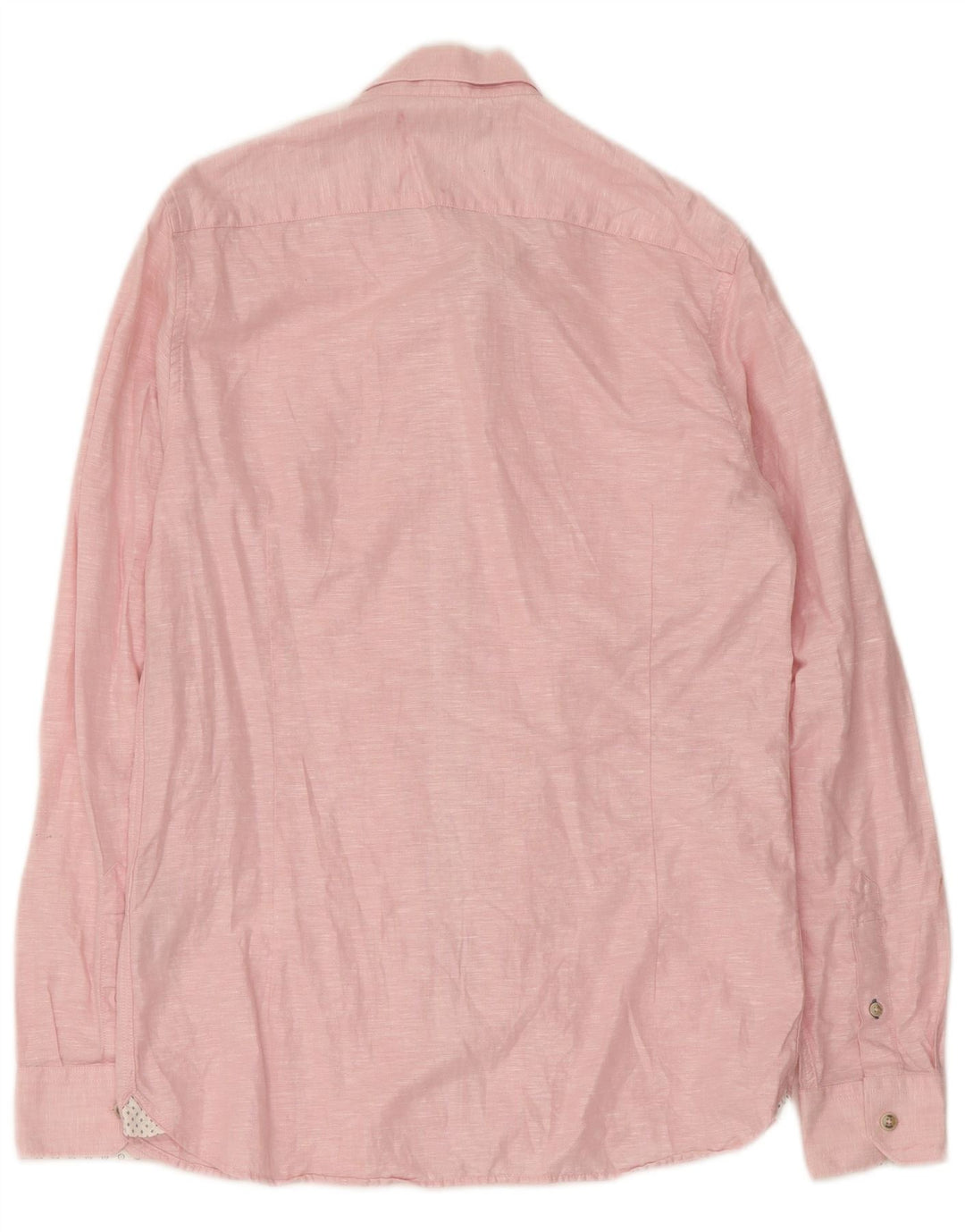 Camicia da uomo Ted Baker taglia 2 piccola in lino rosa