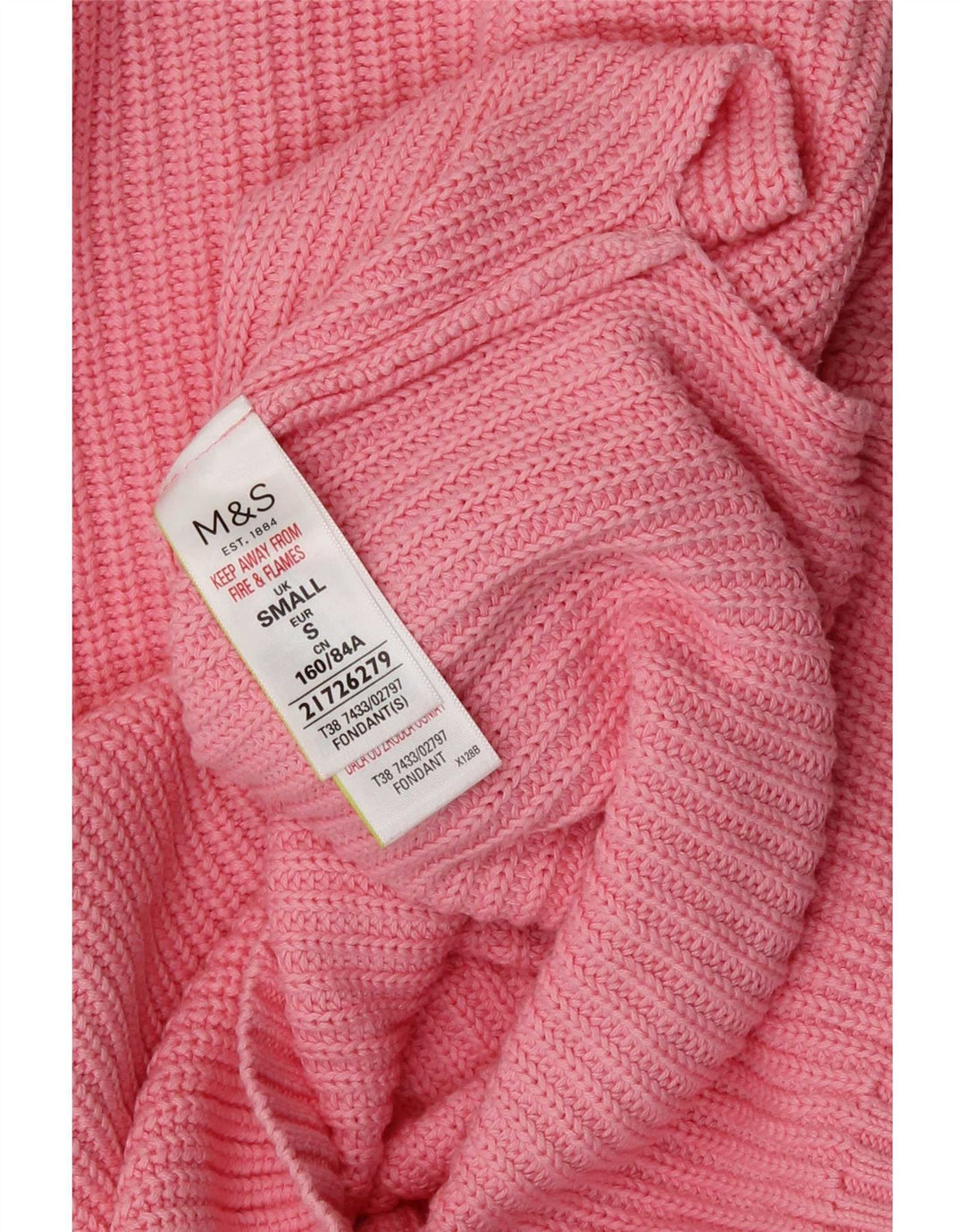Maglione maglione oversize con scollo a barca da donna Marks & Spencer UK 10 piccolo rosa