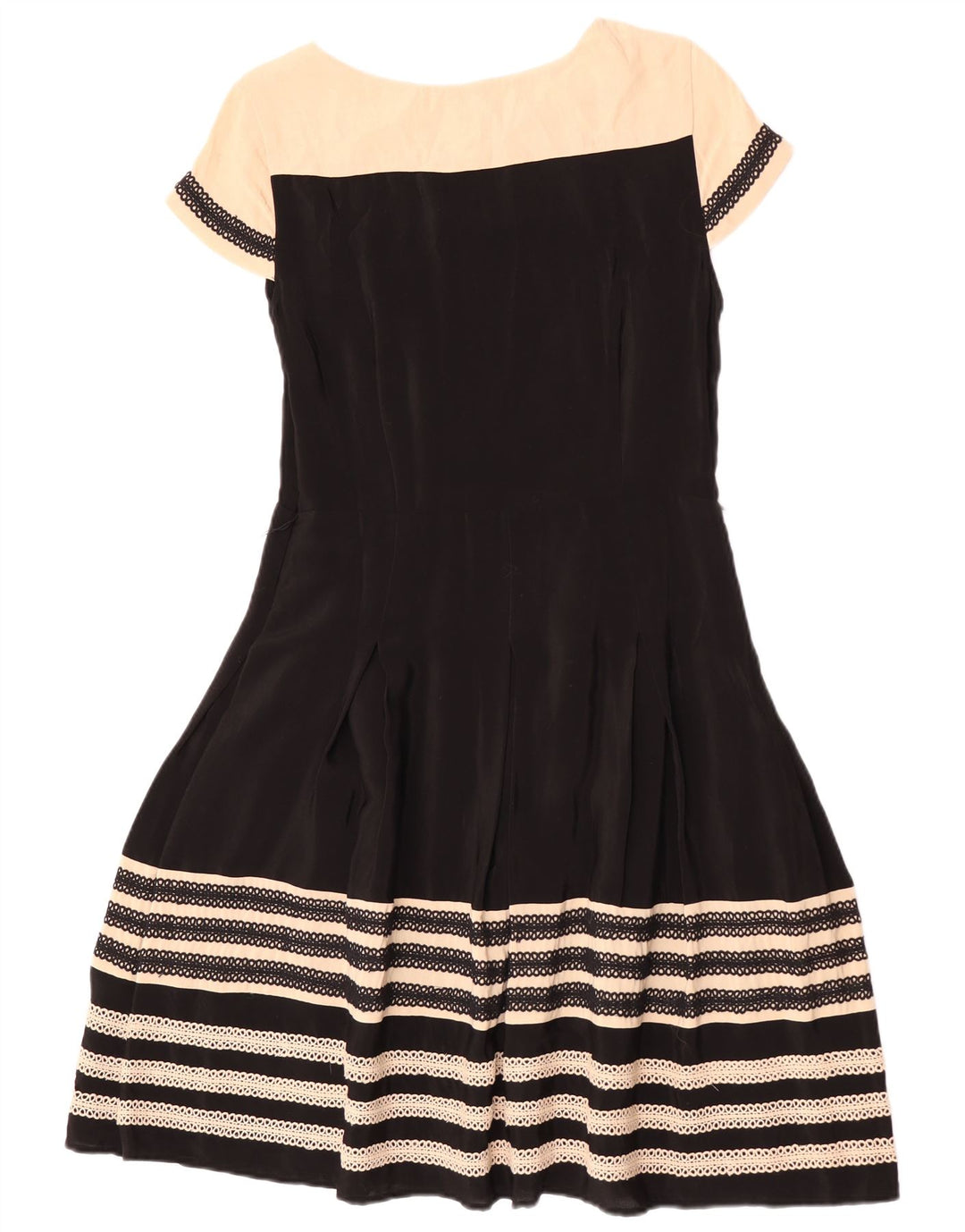 Abito a trapezio da donna Monsoon UK 12 Viscosa color block medio nero