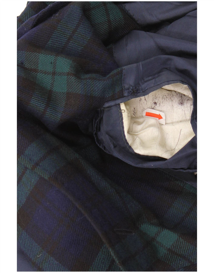 Giacca blazer da uomo a 3 bottoni AQUASCUTUM UK 40 grande quadretto blu navy