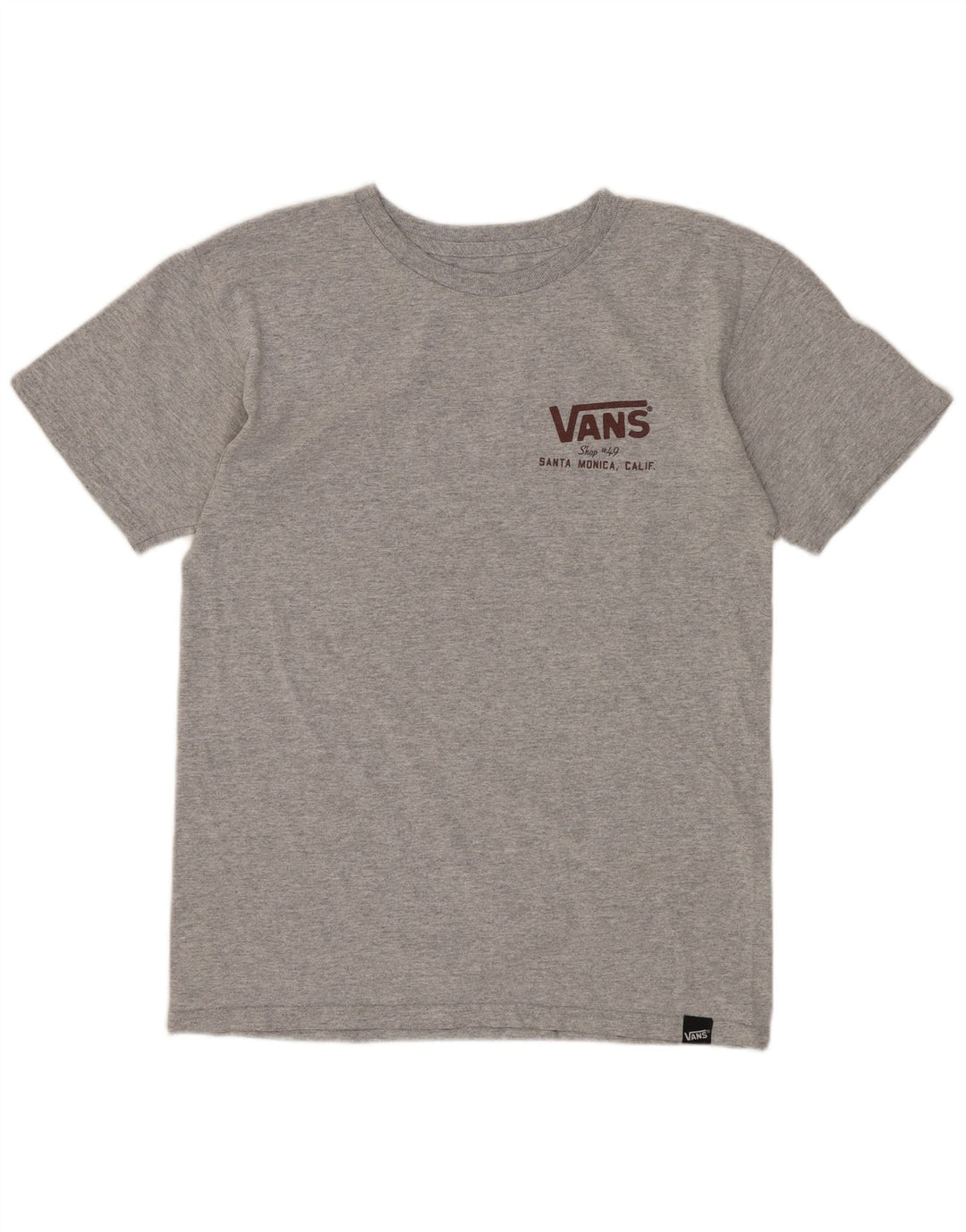 T-shirt grafica da donna VANS Top UK 10 piccola in cotone grigio