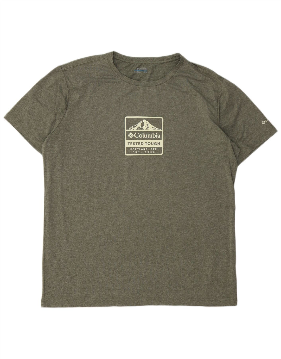 T-shirt grafica da uomo COLUMBIA Top XL poliestere kaki