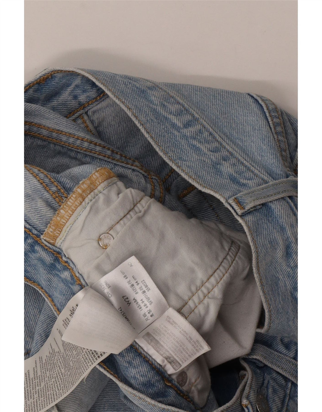 Pantaloncini di jeans da donna Levi's W27 piccoli in cotone blu