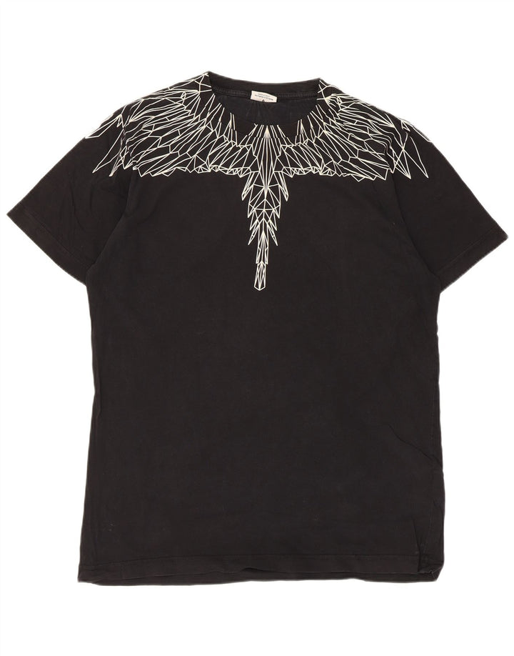 T-shirt grafica da uomo Marcelo Burlon Top in cotone nero medio
