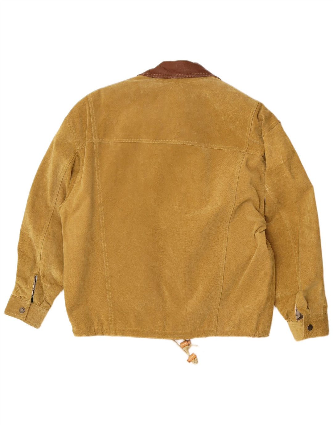 Giacca in pelle scamosciata da uomo Front Line UK 40 grande in pelle beige