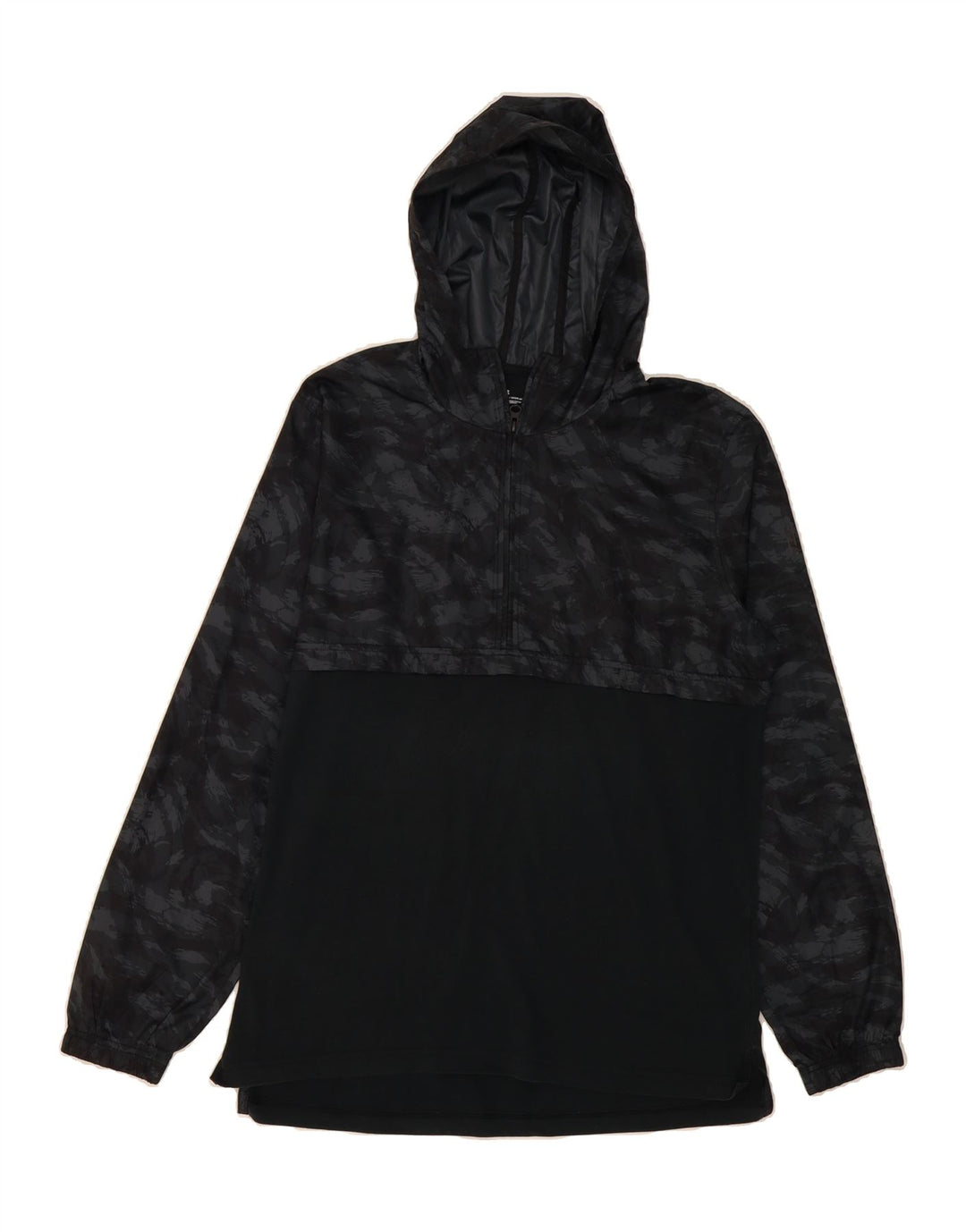 UNDER ARMOUR Mens Hooded Pullover Tracksuit Top Large Black Camouflage Vintage Under Armour and Second-Hand Under Armour from Messina Hembry 
