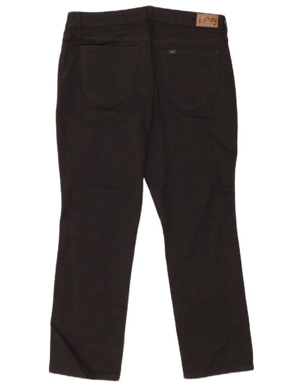 Jeans dritti da donna a vita media, vestibilità regolare, Lee US 14 XL W35 L28 neri