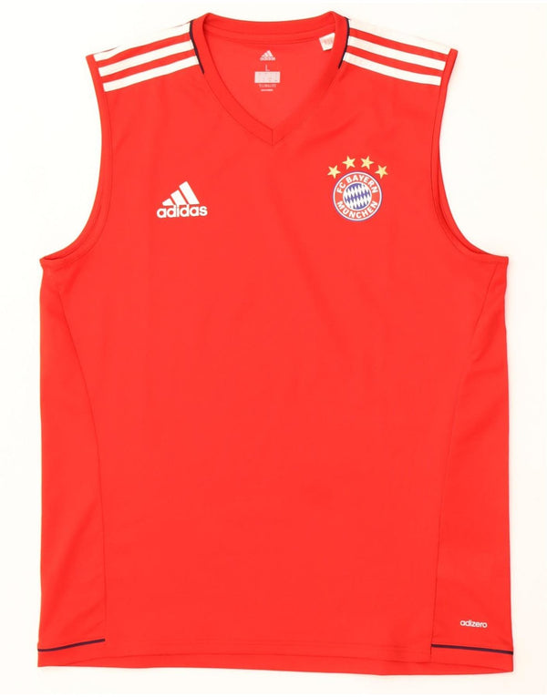 Canotta Adidas da uomo FC Bayern Munchen grande rossa in poliestere