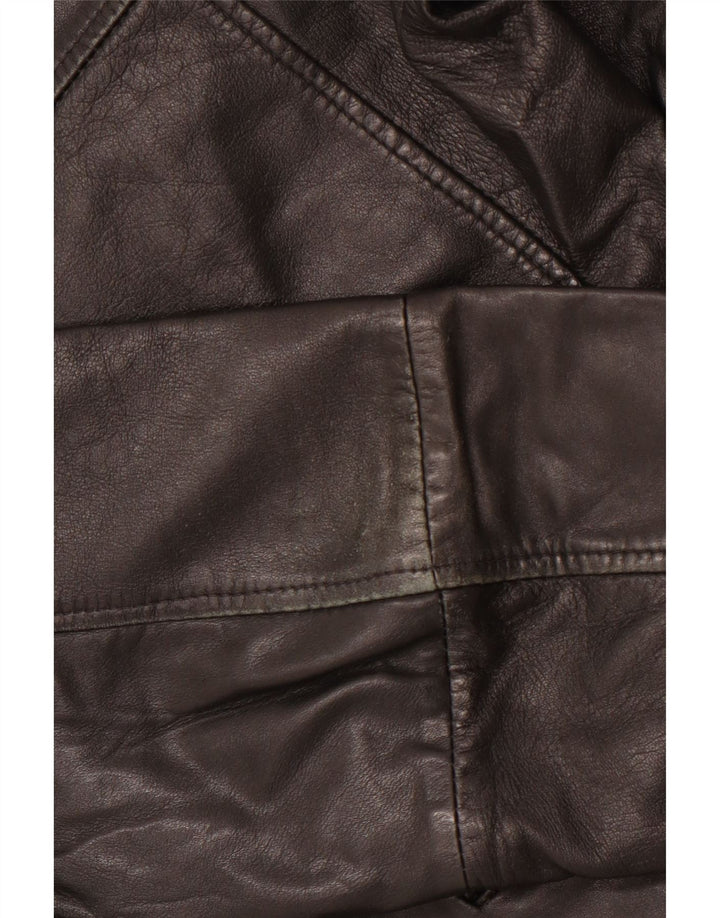 Giacca in pelle da donna GIPSY BY MAURITIUS UK 14 Grande pelle nera