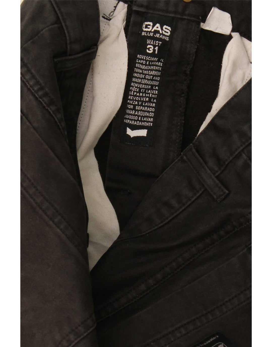 Pantaloni casual bootcut da uomo Gas W31 L32 neri