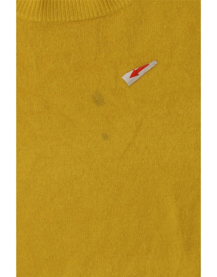 Maglione maglione girocollo da donna Marks & Spencer UK 12 giallo medio