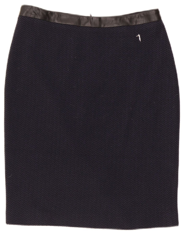 Gonna Tubino Donna Trussardi IT 42 Media W30 Blu Navy Spinata
