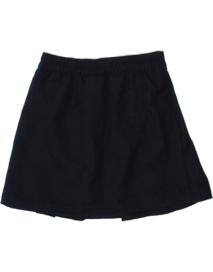IZOD Girls Pleated Skirt 7-8 Years W26 Navy Blue Polyester Vintage Izod and Second-Hand Izod from Messina Hembry 