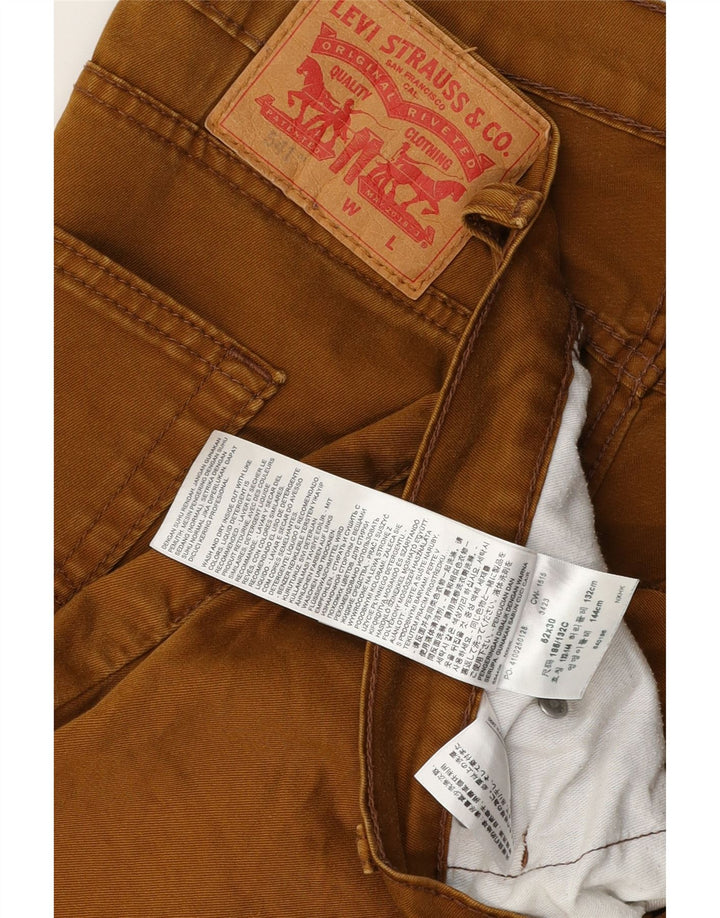 Levi's Uomo 541 Pantaloni casual dritti W52 L30 Cotone marrone