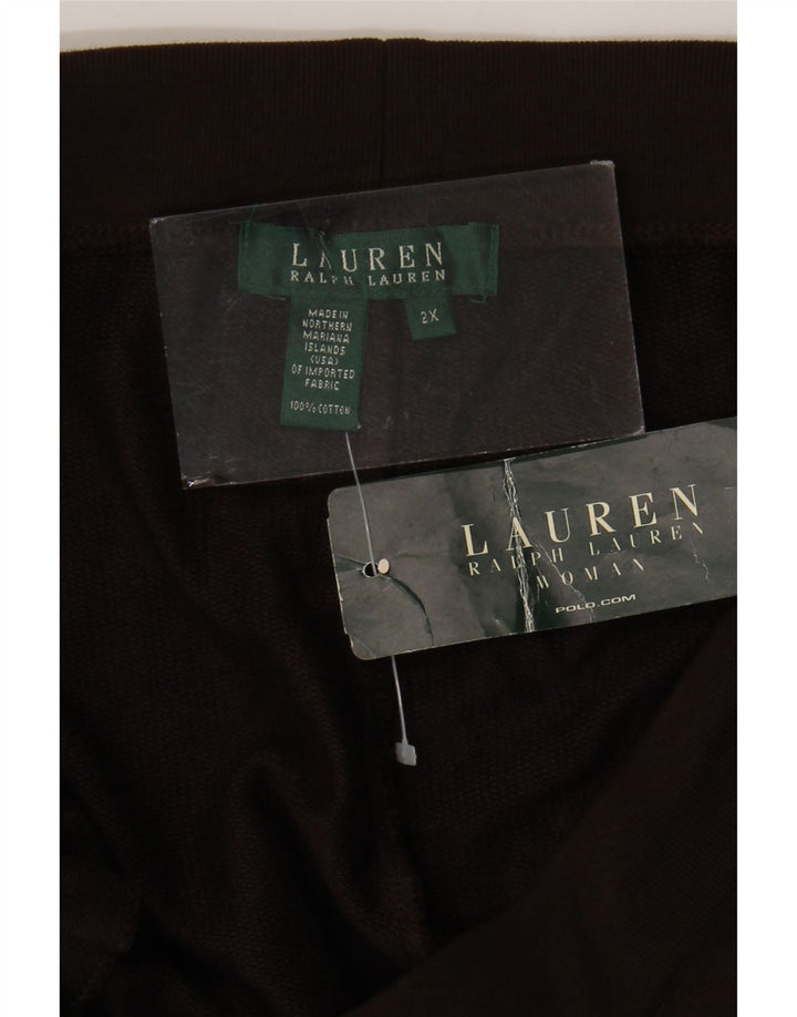 Pantaloni da tuta Capri da donna Ralph Lauren 2XL cotone marrone