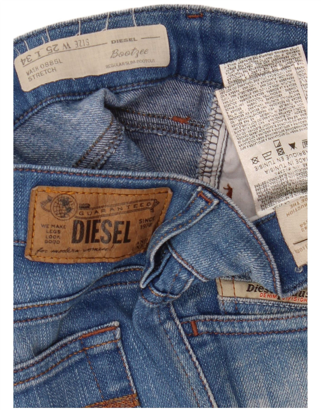 Jeans Bootzee Slim Bootcut da donna Diesel W25 L30 cotone blu
