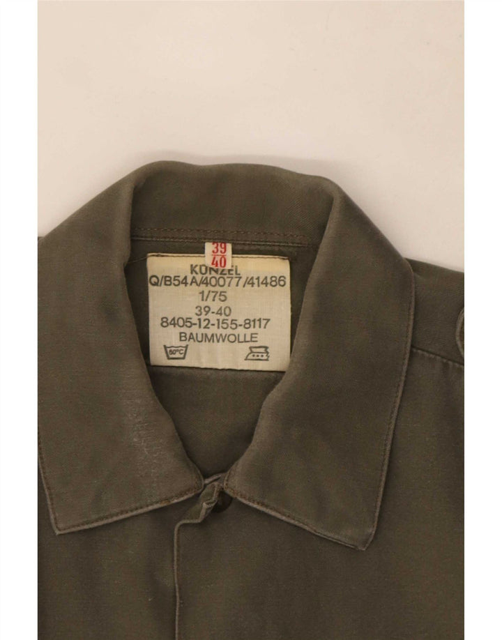 Camicia militare vintage da uomo taglia 39/40 media kaki