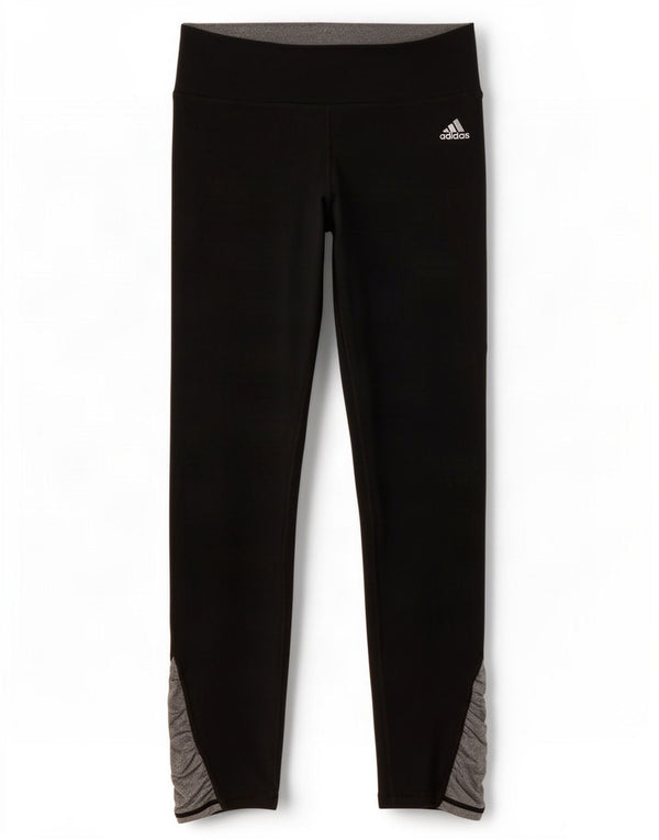 Leggings Adidas Dri Fit da donna UK 8/10 Small Nero Colourblock Poliestere