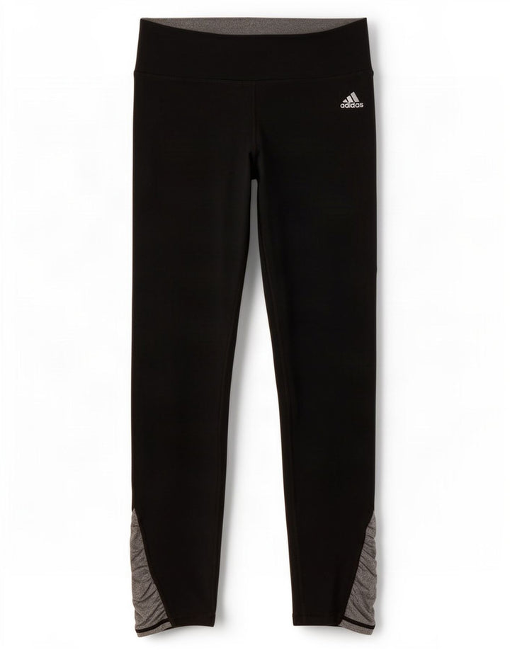Leggings Adidas Dri Fit da donna UK 8/10 Small Nero Colourblock Poliestere