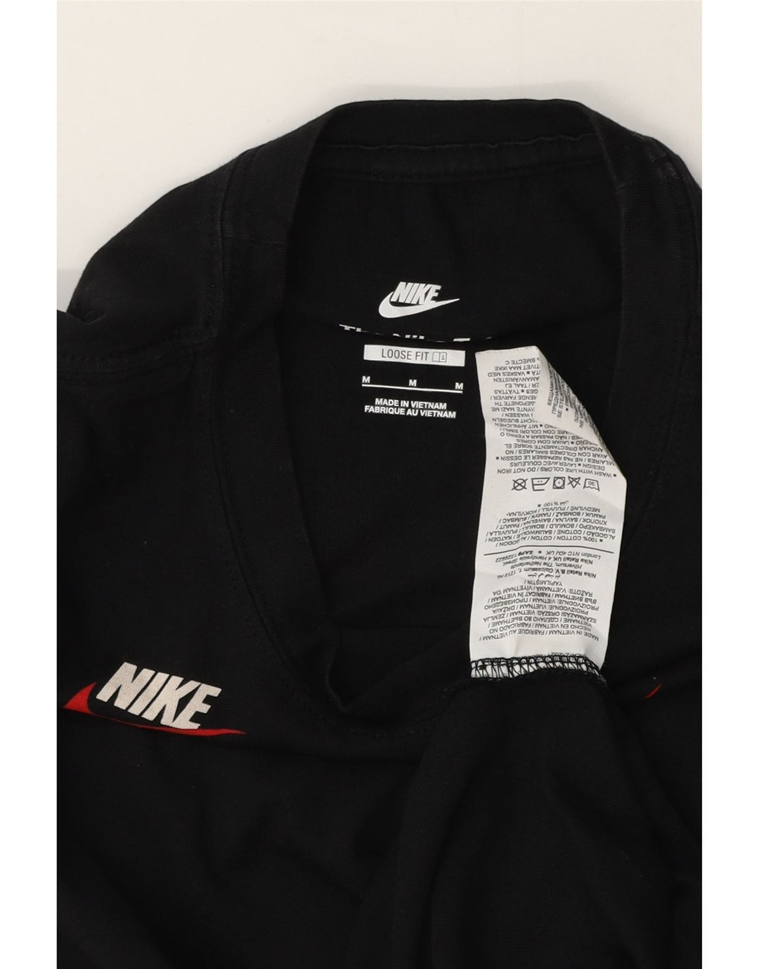 T-shirt grafica da uomo Nike Loose Fit, top in cotone nero medio