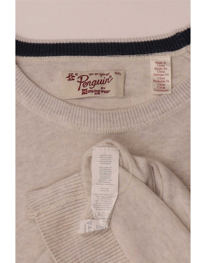 Maglione da uomo con scollo a barca Penguin 2XL cotone grigio