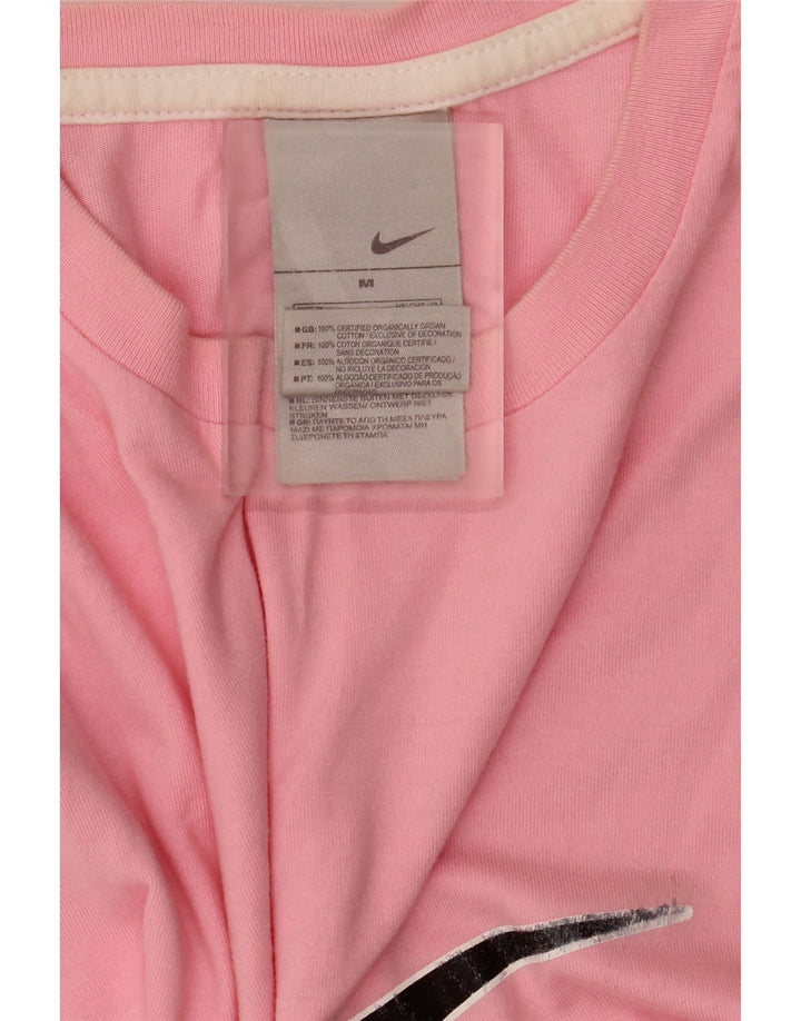 T-shirt grafica da uomo Nike Top in cotone rosa medio