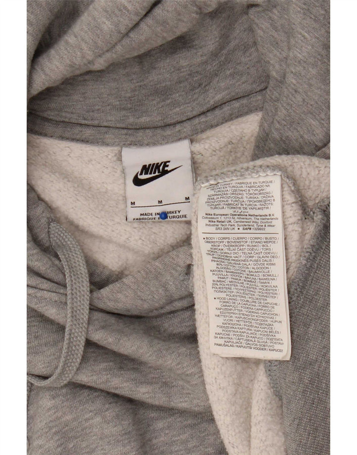 Felpa con cappuccio da uomo Nike in cotone grigio medio