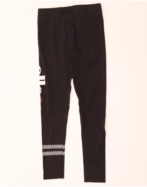 Leggings grafici per ragazze Ellesse 11-12 anni in cotone nero