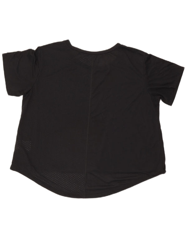 T-shirt grafica oversize da donna Nike Dri Fit Top UK 20 2XL poliestere nero