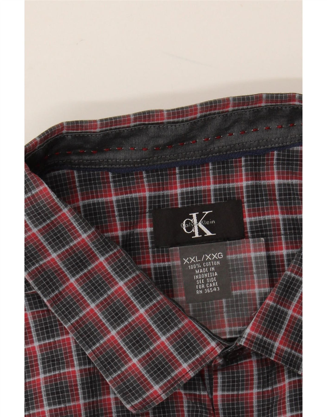 CALVIN KLEIN Camicia da uomo 2XL Cotone a quadri multicolore