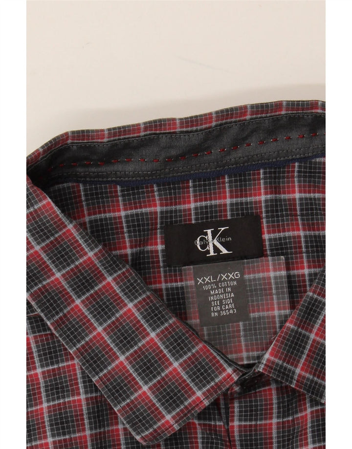 CALVIN KLEIN Camicia da uomo 2XL Cotone a quadri multicolore
