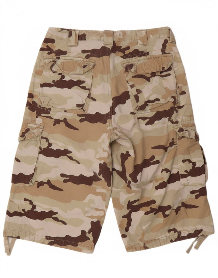 MOSSIMO Boys Cargo Shorts 15-16 Years W26  Beige Camouflage Cotton