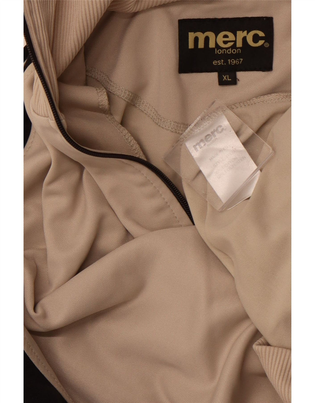 Giacca da tuta grafica da uomo MERC XL in cotone color block beige