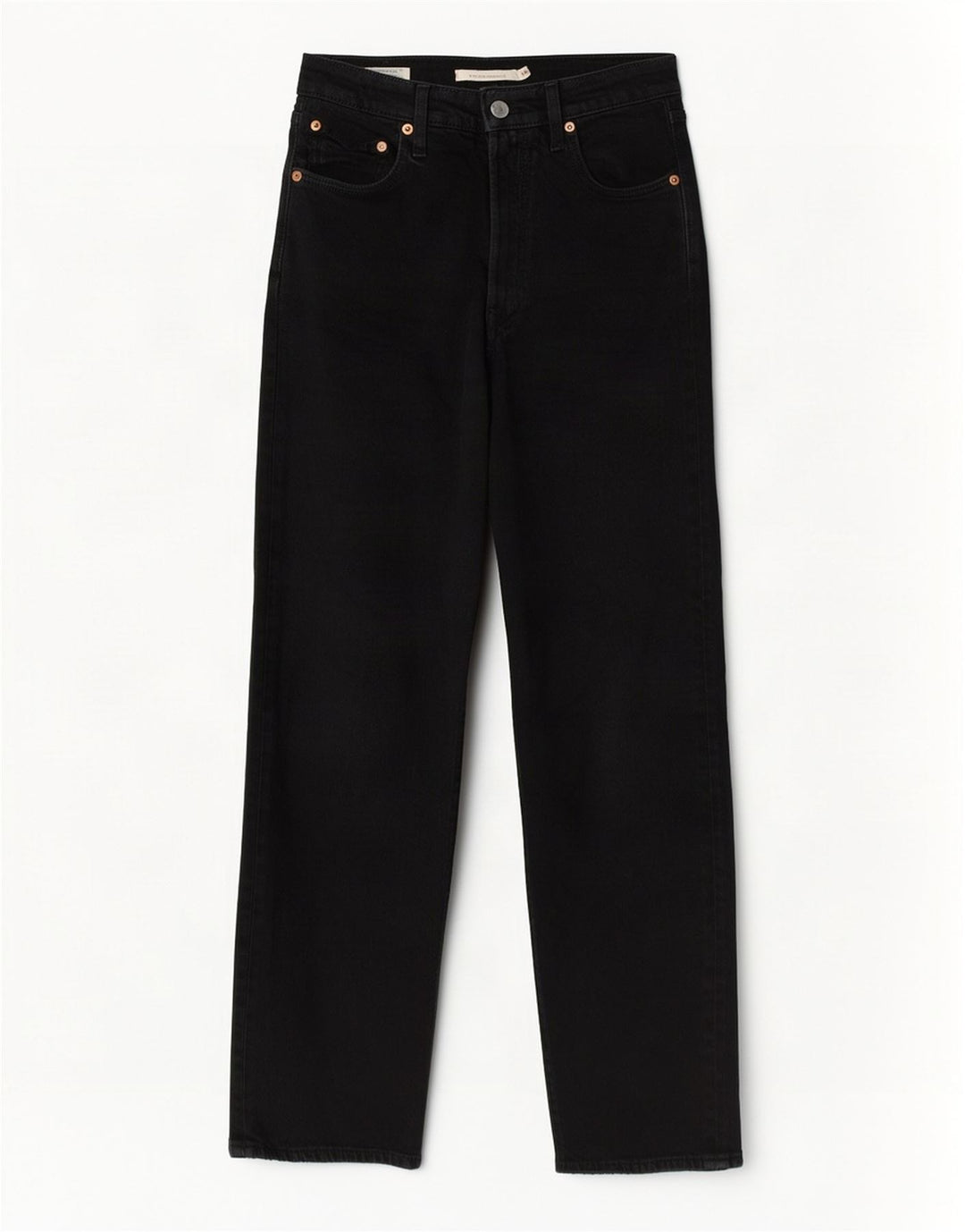 Jeans dritti Ribcage da donna Levi's W24 L27 cotone nero